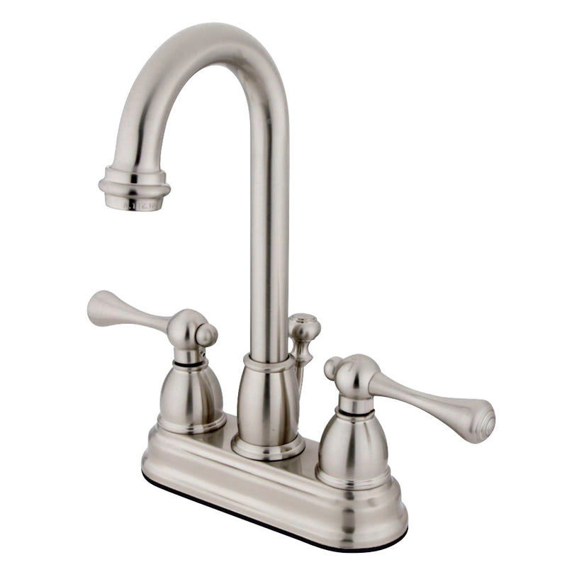 Kingston Brass KB3618BL 4 in. Centerset Bathroom Faucet, Brushed Nickel - BNGBath