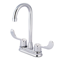 Thumbnail for Kingston Brass GKB491ADA Water Saving Vista Bar Faucet with Blade Handles (ADA Compliant), Polished Chrome - BNGBath