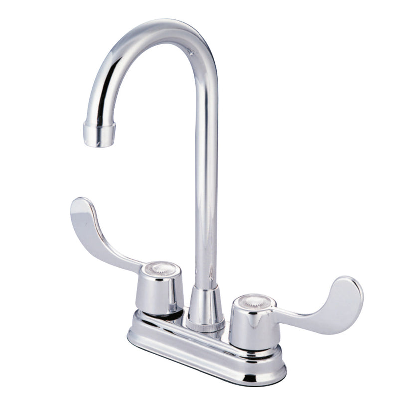 Kingston Brass GKB491ADA Water Saving Vista Bar Faucet with Blade Handles (ADA Compliant), Polished Chrome - BNGBath