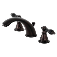 Thumbnail for Kingston Brass KB965AKL Duchess Widespread Bathroom Faucet with Plastic Pop-Up, Oil Rubbed Bronze - BNGBath