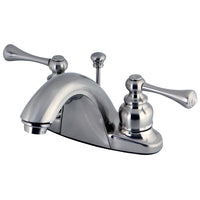 Thumbnail for Kingston Brass GKB7648BL 4 in. Centerset Bathroom Faucet, Brushed Nickel - BNGBath