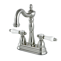 Thumbnail for Kingston Brass KB1498BPL Bel-Air Two-Handle Bar Faucet, Brushed Nickel - BNGBath