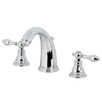 Thumbnail for Kingston Brass KB981ACL American Classic Widespread Bathroom Faucet with Retail Pop-Up, Polished Chrome - BNGBath