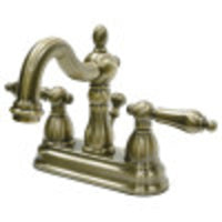 Thumbnail for Kingston Brass KB1603AL Heritage 4 in. Centerset Bathroom Faucet, Antique Brass - BNGBath