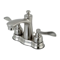 Thumbnail for Kingston Brass FB7618NFL 4 in. Centerset Bathroom Faucet, Brushed Nickel - BNGBath