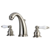 Thumbnail for Kingston Brass GKB988PL Widespread Bathroom Faucet, Brushed Nickel - BNGBath