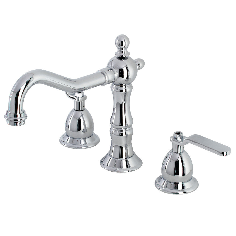 Kingston Brass KS1971KL Whitaker Widespread Bathroom Faucet with Brass Pop-Up, Polished Chrome - BNGBath