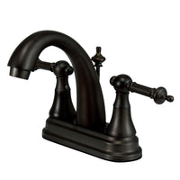 Thumbnail for Kingston Brass KS7615TL 4 in. Centerset Bathroom Faucet, Oil Rubbed Bronze - BNGBath