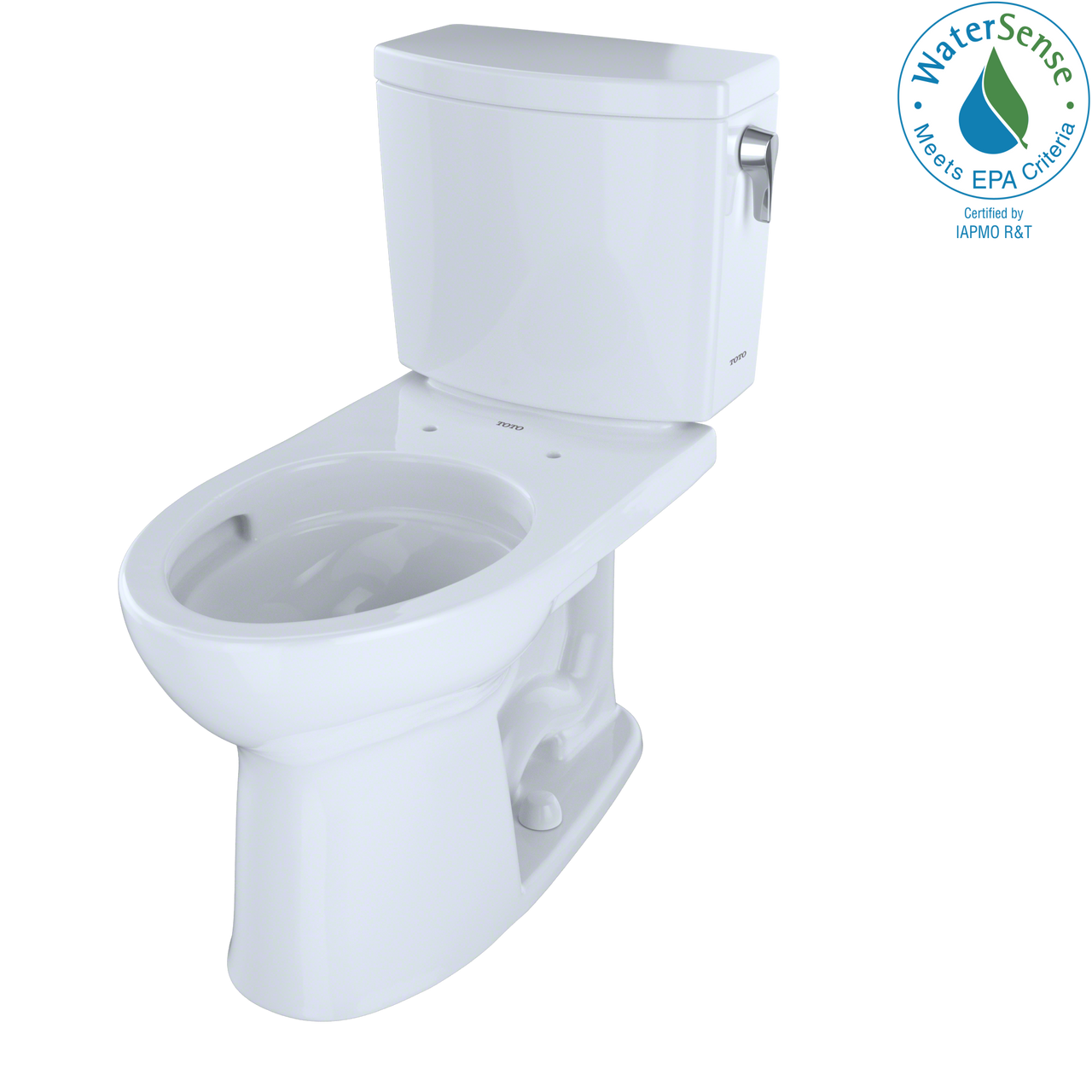 TOTO Drake II 1G Two-Piece Elongated 1.0 GPF Universal Height Toilet with CeFiONtect and Right-Hand Trip Lever,  - CST454CUFRG#01 - BNGBath