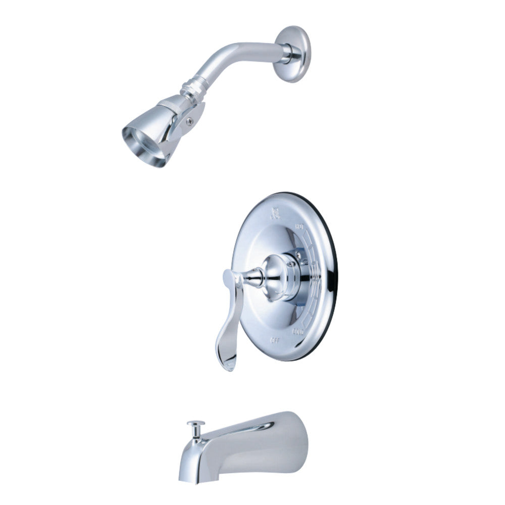 Kingston Brass KB1631CFL Century Tub & Shower Faucet, Polished Chrome - BNGBath