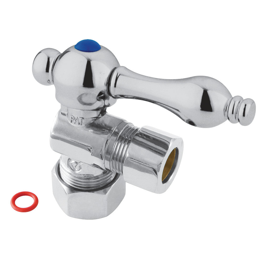 Kingston Brass CC54401 5/8" OD Comp X 1/2" OD Comp Angle Stop Valve, Polished Chrome - BNGBath