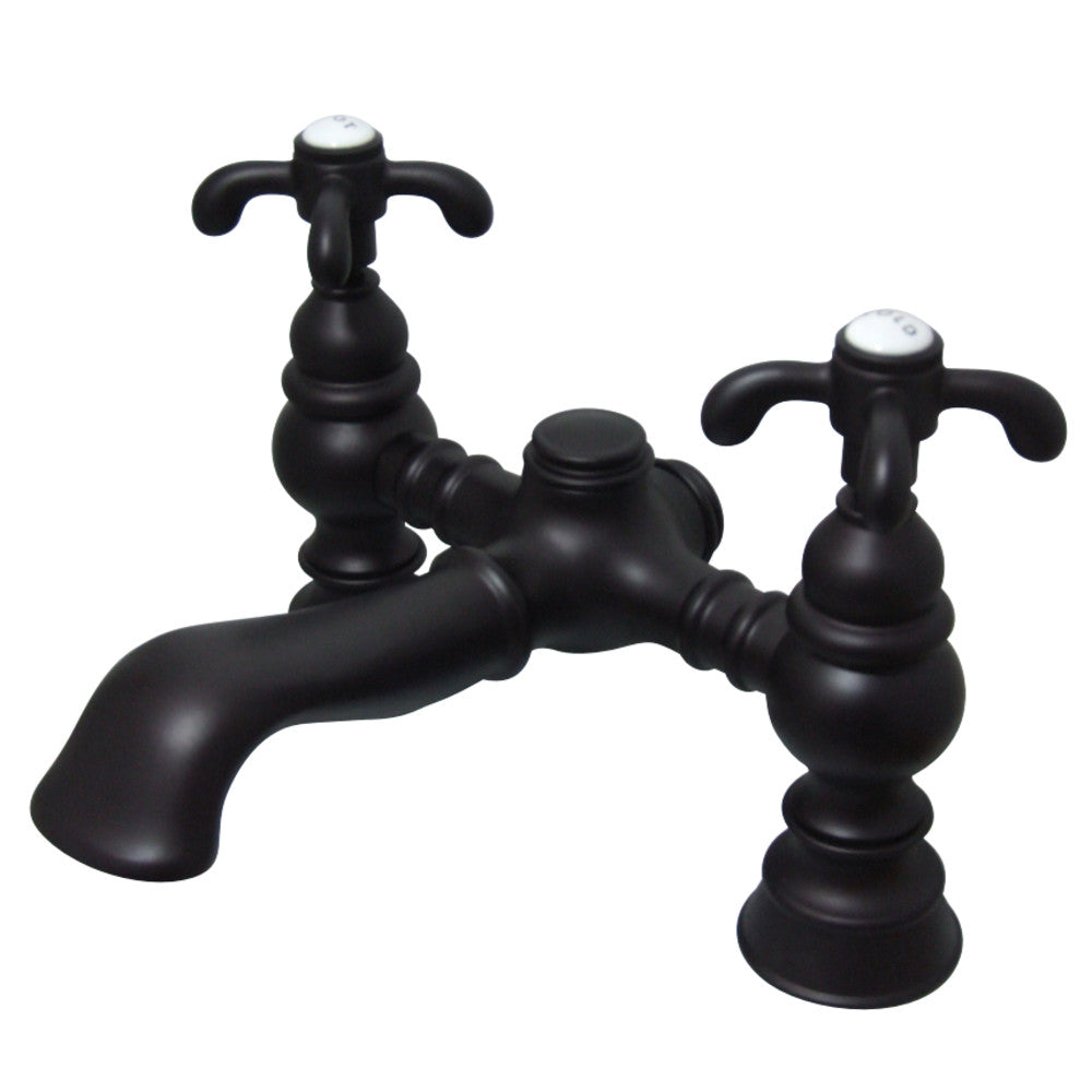 Kingston Brass CC1134T5 Vintage 7-Inch Deck Mount Tub Faucet, Oil Rubbed Bronze - BNGBath