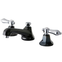 Thumbnail for Kingston Brass NS4467BAL Widespread Bathroom Faucet, Black Stainless Steel/Polished Chrome - BNGBath