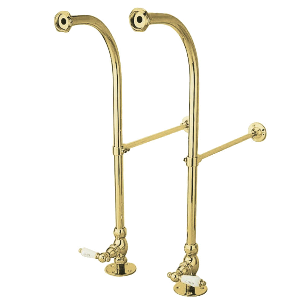 Kingston Brass CC452HCL Rigid Freestand Supplies with Stops, Polished Brass - BNGBath