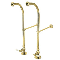 Thumbnail for Kingston Brass CC452HCL Rigid Freestand Supplies with Stops, Polished Brass - BNGBath