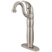 Thumbnail for Kingston Brass KB1428LL Vessel Sink Faucet, Brushed Nickel - BNGBath