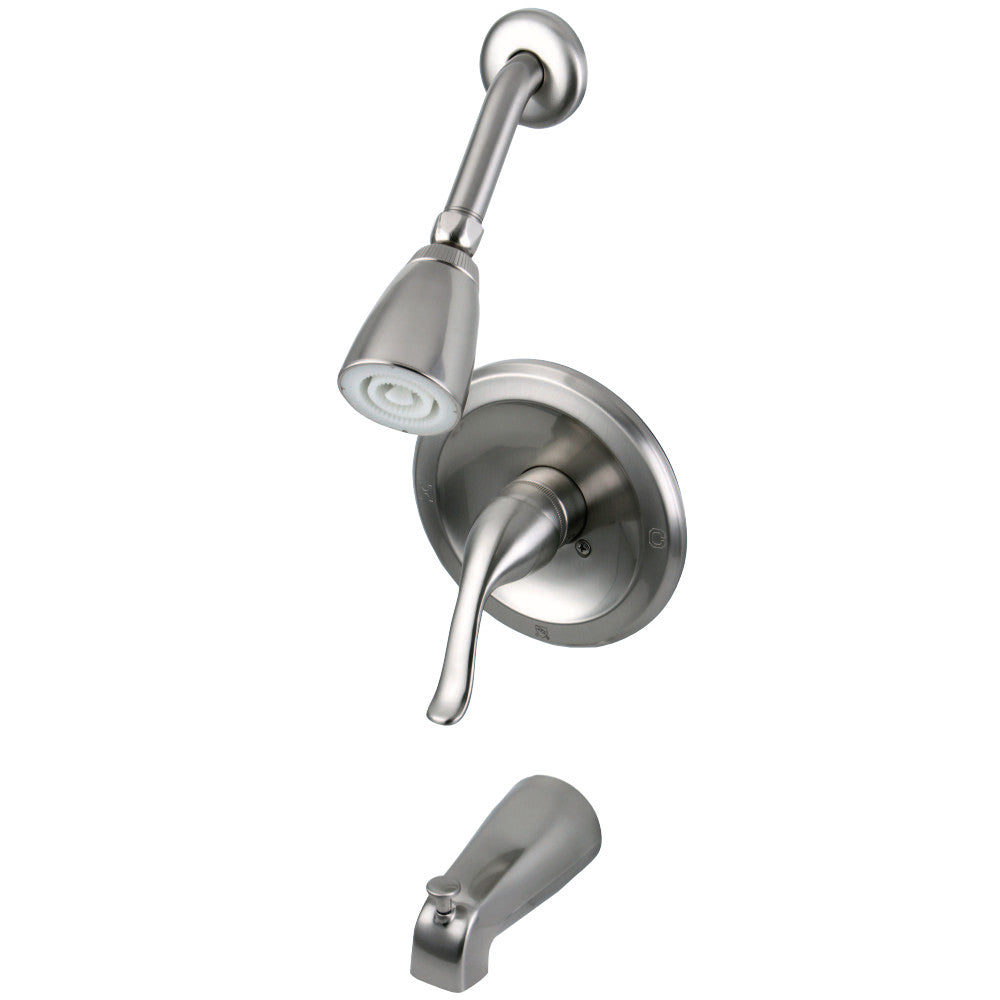 Kingston Brass KB5538YL Single Handle Tub Shower Faucet, Brushed Nickel - BNGBath