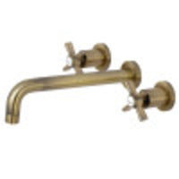 Thumbnail for Kingston Brass KS8023ZX Millennium Two-Handle Wall Mount Tub Faucet, Antique Brass - BNGBath