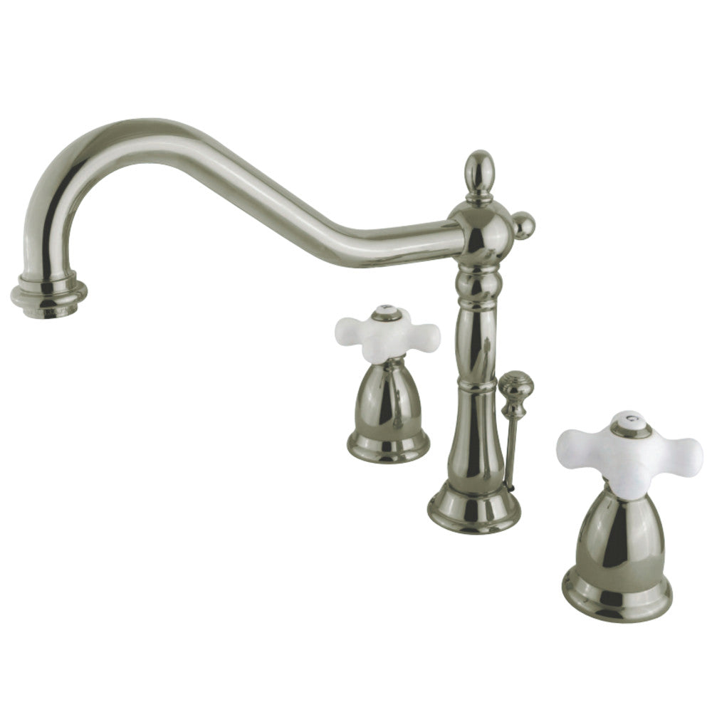 Kingston Brass KS1998PX 8 in. Widespread Bathroom Faucet, Brushed Nickel - BNGBath