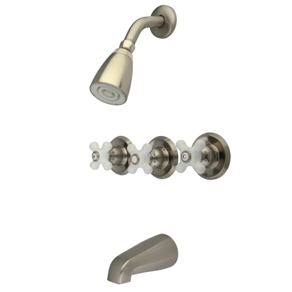 Kingston Brass KB238PX Tub and Shower Faucet, Brushed Nickel - BNGBath