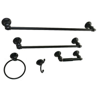 Thumbnail for Kingston Brass BAHK2612478ORB Provence 5-Piece Bathroom Accessory Set, Oil Rubbed Bronze - BNGBath
