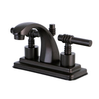Thumbnail for Kingston Brass KS4645ML 4 in. Centerset Bathroom Faucet, Oil Rubbed Bronze - BNGBath