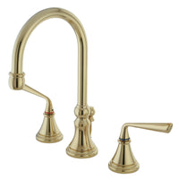 Thumbnail for Kingston Brass KS2982ZL 8 in. Widespread Bathroom Faucet, Polished Brass - BNGBath
