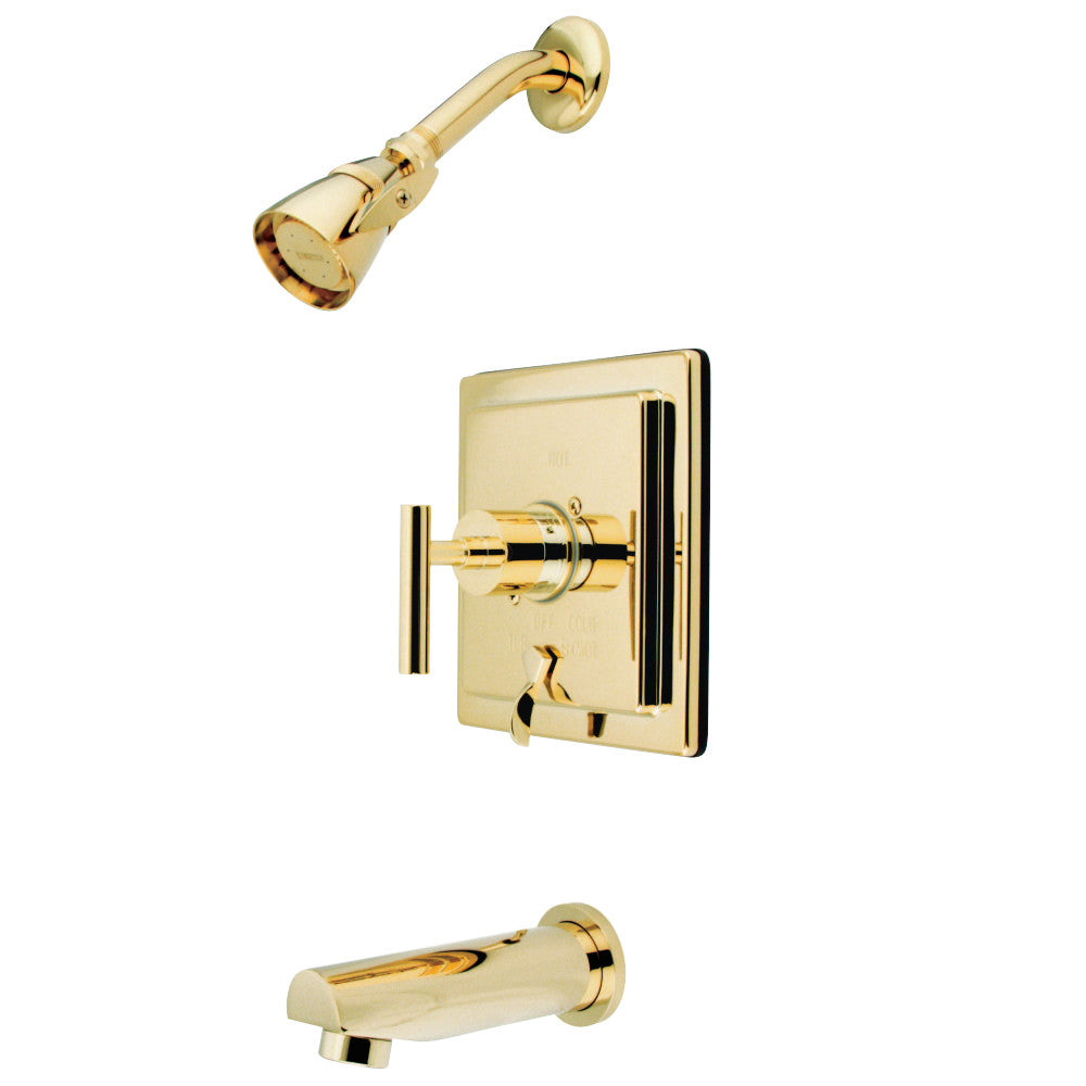 Kingston Brass KB86520CML Manhattan Sungle-Handle Tub and Shower Faucet, Polished Brass - BNGBath