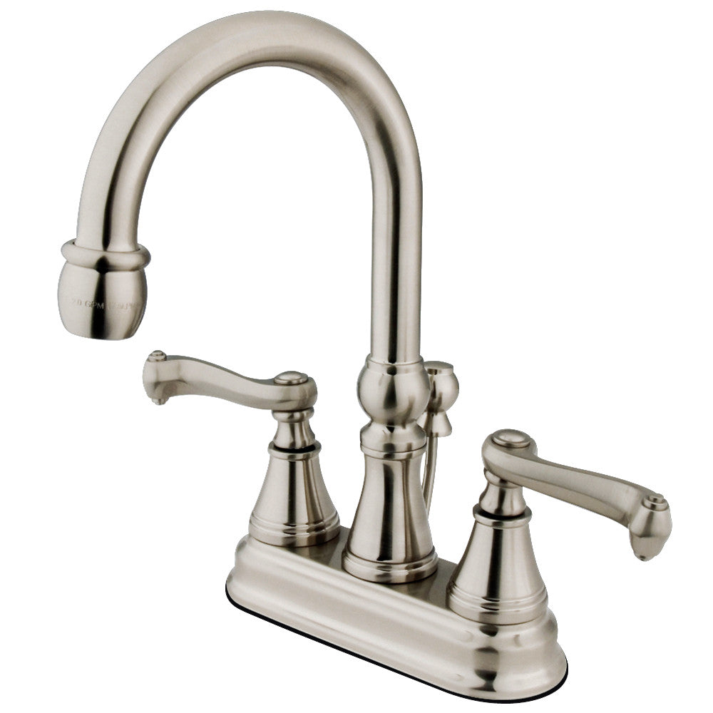 Kingston Brass KS2618FL 4 in. Centerset Bathroom Faucet, Brushed Nickel - BNGBath