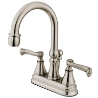 Thumbnail for Kingston Brass KS2618FL 4 in. Centerset Bathroom Faucet, Brushed Nickel - BNGBath