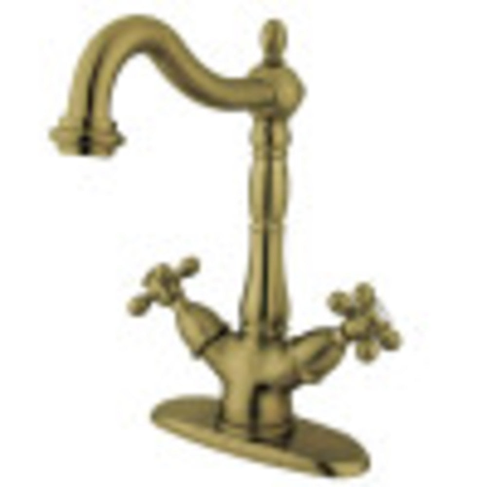 Kingston Brass KS1493AX Vessel Sink Faucet, Antique Brass - BNGBath