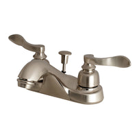 Thumbnail for Kingston Brass FB5628NFL 4 in. Centerset Bathroom Faucet, Brushed Nickel - BNGBath