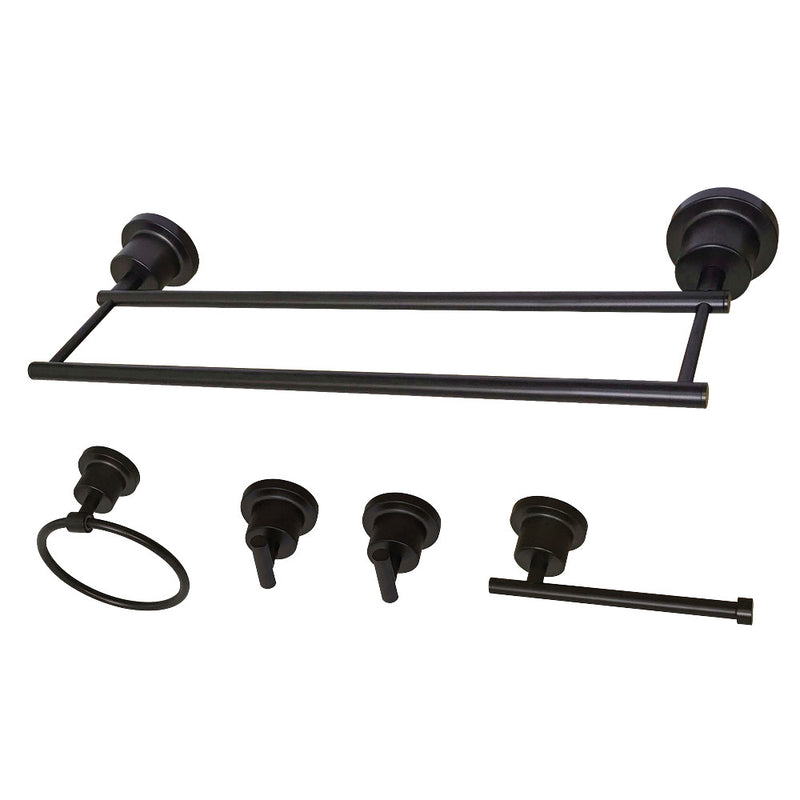 Kingston Brass BAH821318478ORB Concord 5-Piece Bathroom Accessory Set, Oil Rubbed Bronze - BNGBath