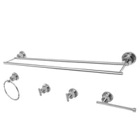 Thumbnail for Kingston Brass BAH821330478C Concord 5-Piece Bathroom Accessory Set, Polished Chrome - BNGBath