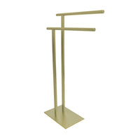 Thumbnail for Kingston Brass SCC6037 Freestanding Double Towel Rack, Brushed Brass - BNGBath