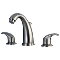 Thumbnail for Kingston Brass KB988LL 8 to 16 in. Widespread Bathroom Faucet, Brushed Nickel - BNGBath