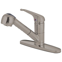 Thumbnail for Kingston Brass GKS888SN Water Saving Legacy Pull-out Kitchen Faucet, Brushed Nickel - BNGBath