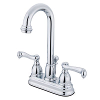 Thumbnail for Kingston Brass KB3611FL 4 in. Centerset Bathroom Faucet, Polished Chrome - BNGBath