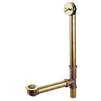Thumbnail for Kingston Brass DTL1182 Bath Tub Drain with Overflow, Polished Brass - BNGBath