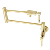 Thumbnail for Kingston Brass KS4102DL Concord Wall Mount Pot Filler, Polished Brass - BNGBath
