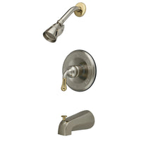 Thumbnail for Kingston Brass KB1639T Tub and Shower Faucet Trim Only for KB1639, Brushed Nickel/Polished Brass - BNGBath