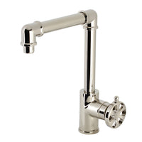 Thumbnail for Kingston Brass KS144RXPN Belknap Single-Handle Bathroom Faucet with Push Pop-Up, Polished Nickel - BNGBath