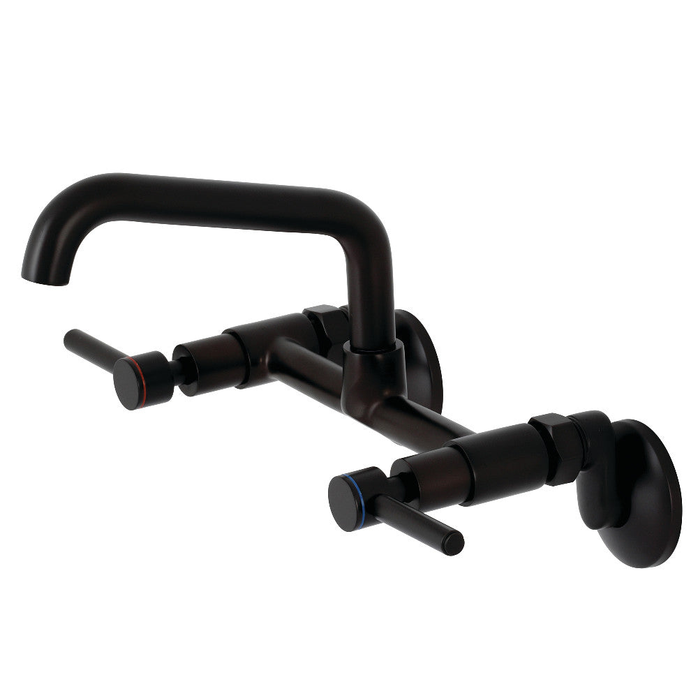 Kingston Brass KS823ORB Concord Two-Handle Wall-Mount Kitchen Faucet, Oil Rubbed Bronze - BNGBath