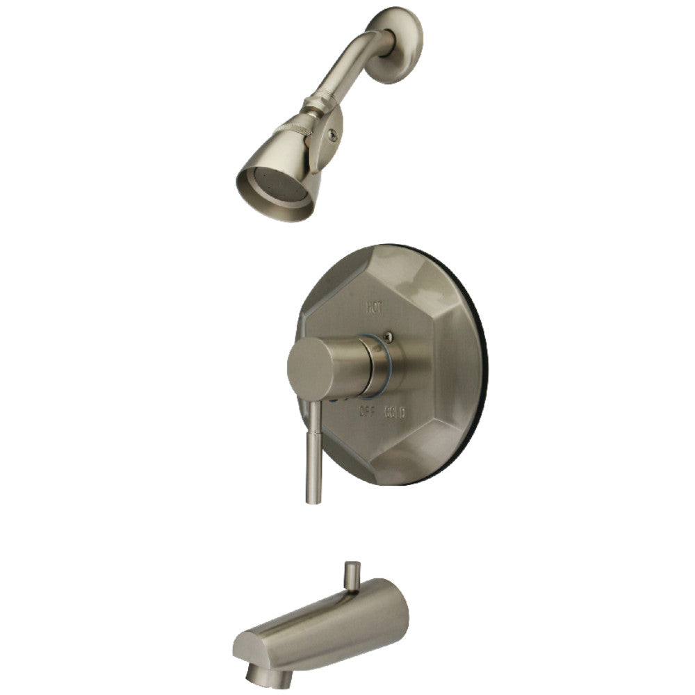 Kingston Brass KB4638DL Tub and Shower Faucet, Brushed Nickel - BNGBath