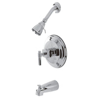 Thumbnail for Kingston Brass KB2631QL Milano Tub & Shower Faucet, Polished Chrome - BNGBath