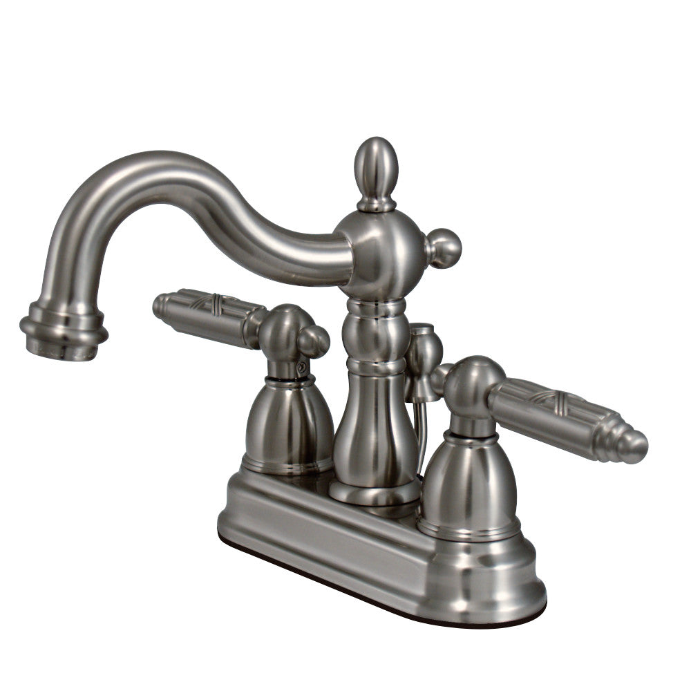 Kingston Brass KS1608GL 4 in. Centerset Bathroom Faucet, Brushed Nickel - BNGBath