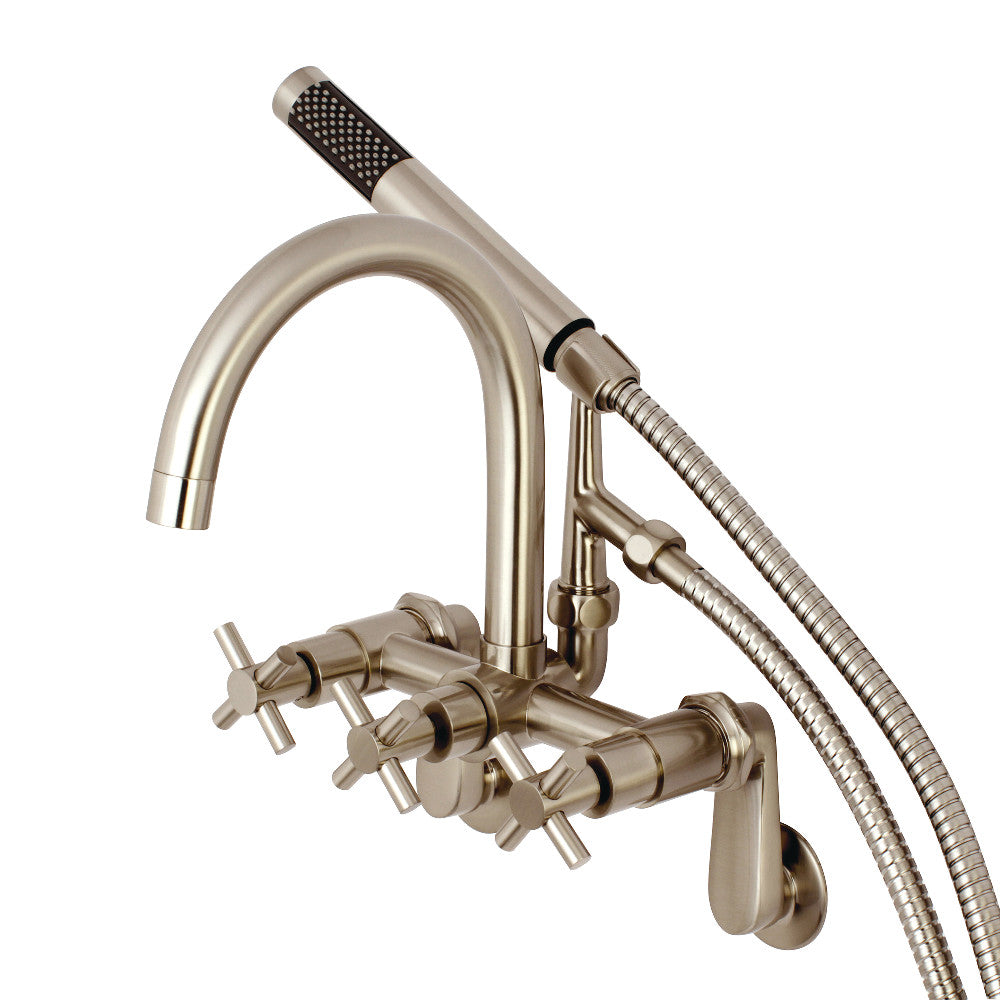 Aqua Vintage AE8158DX Concord 7-Inch Adjustable Wall Mount Tub Faucet, Brushed Nickel - BNGBath