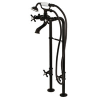 Thumbnail for Kingston Brass CCK285K5 Kingston Freestanding Tub Faucet with Supply Line and Stop Valve, Oil Rubbed Bronze - BNGBath