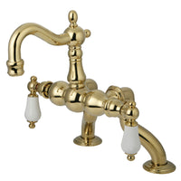Thumbnail for Kingston Brass CC2005T2 Vintage Clawfoot Tub Faucet, Polished Brass - BNGBath
