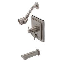 Thumbnail for Kingston Brass KB86580DX Tub and Shower Faucet, Brushed Nickel - BNGBath